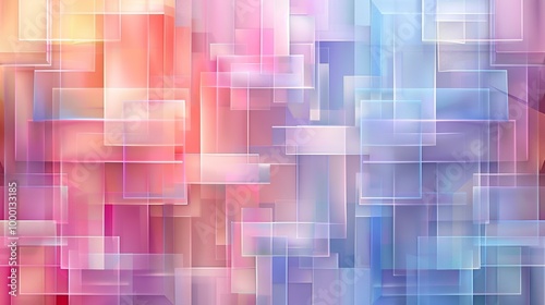 Detailed grid pattern with intersecting lines in pastel colors forming a gentle and charming series of squares and rectangles for a soft background effect. high resolution Illustration, in the style