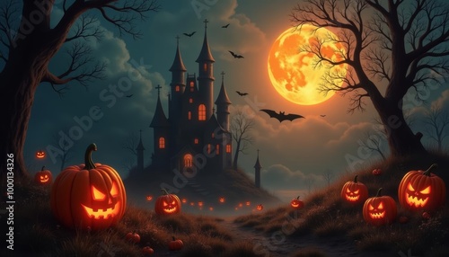  Enchanted Halloween night at the haunted castle