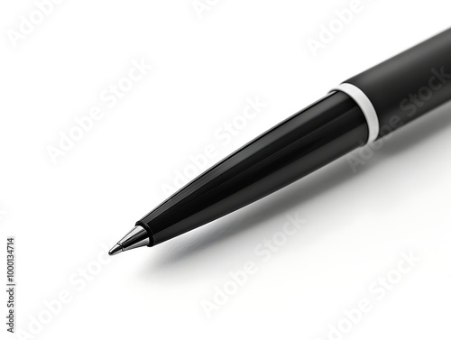 close up of a pen on white background with clipping path and shadow