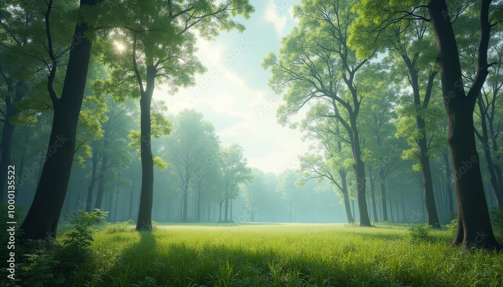 Fototapeta premium Enchanting forest path inviting exploration