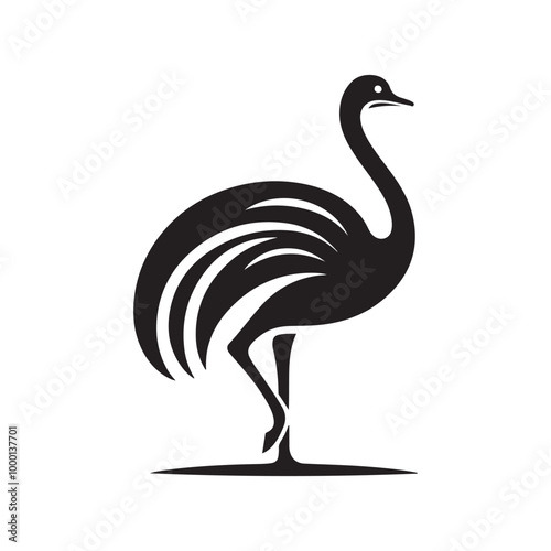 Unique Ostrich Silhouette Vector Illustrations - Ready for Print & Digital Use photo