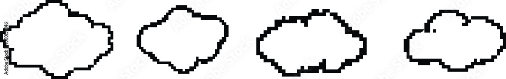 Cloud pixel art.pixel style cloud. eps10 Cloud pixel art.pixel style cloud. eps10