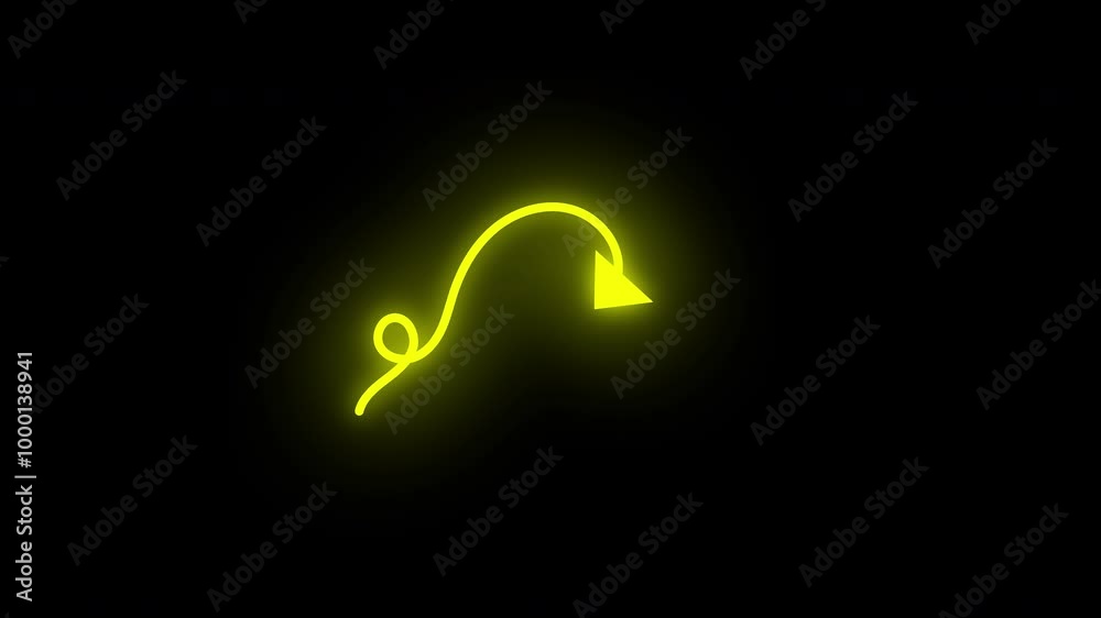 Yellow Doodle Arrow Sign Animated with Transparent Background Yellow Doodle Arrow Sign Animated with Transparent Background