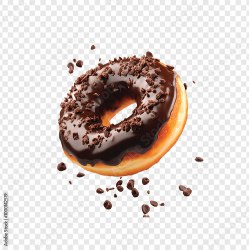donut with chocolate