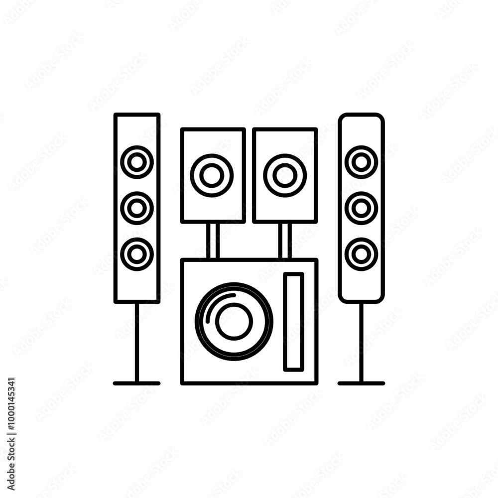 Home theater speaker icon Home theater speaker icon