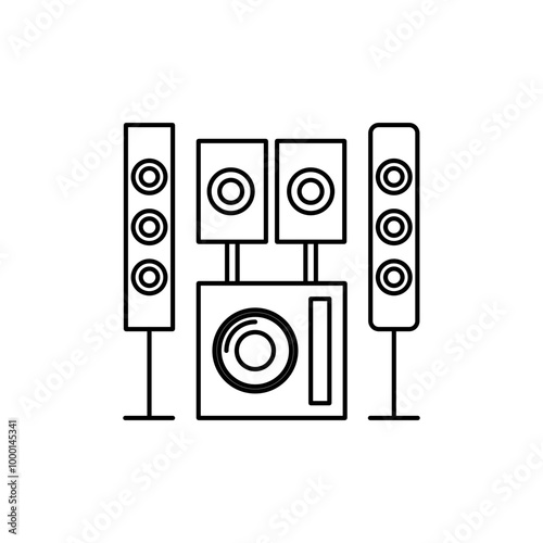 Home theater speaker icon