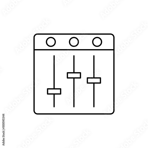 Audio Mixer Icon, Sound System 