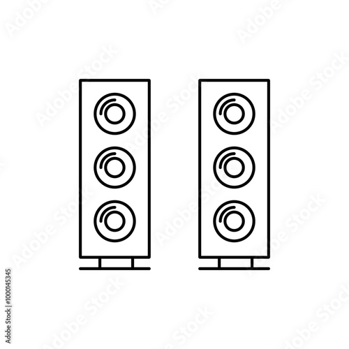 Stereo loudspeaker icon, Sound System 