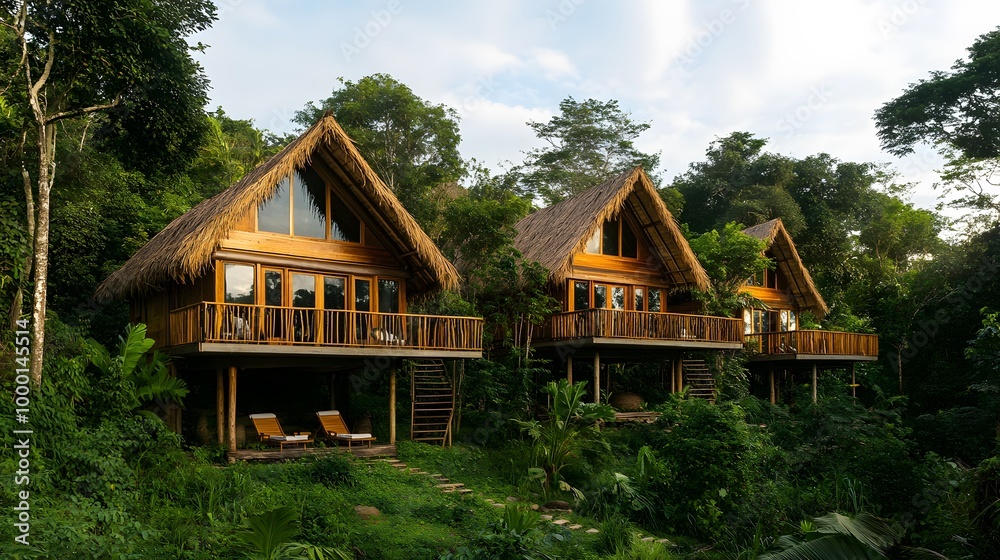Cozy Wooden Cabins Nestled in Lush Forest Wilderness Retreat Cozy Wooden Cabins Nestled in Lush Forest Wilderness Retreat