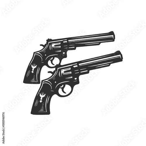Set of guns design.