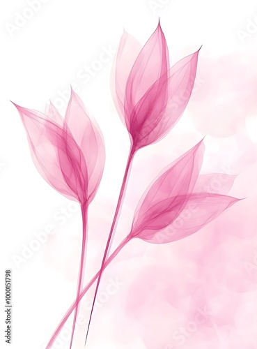 Abstract Pink Flowers