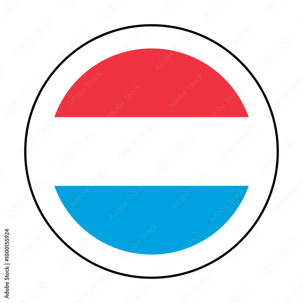 A round icon in the colors of the Luxembourgish flag. A round icon in the colors of the Luxembourgish flag.