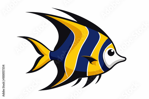 Angelfish fish vector design on a white background