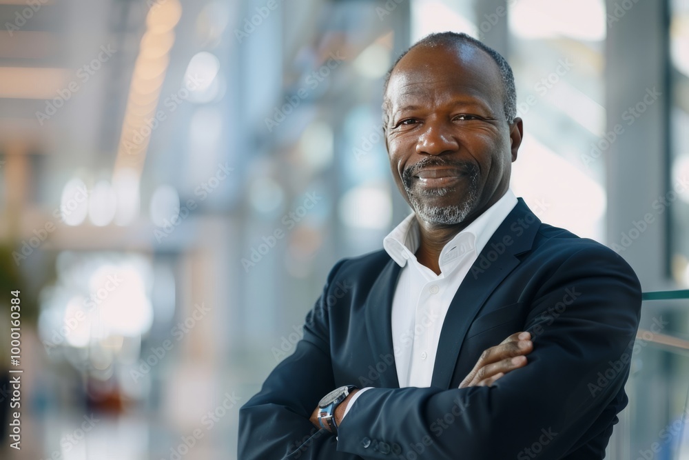 Business mature Black businessman office meeting portrait corporate manager. , background blur Business mature Black businessman office meeting portrait corporate manager. , background blur
