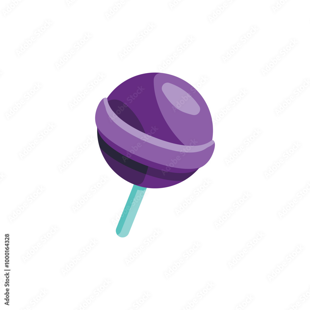 Purple Lollipop Icon with Minimalistic Design Purple Lollipop Icon with Minimalistic Design