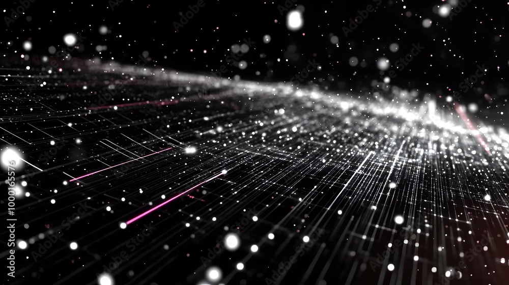 Obraz premium Looping, Futuristic Infinite Lines, Black and White, Abstract Image, Texture, Pattern Background, Wallpaper, Smartphone Cover and Screen, PC, Laptop, 9:16 and 16:9 Format