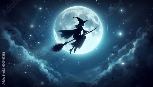 Witch’s Broomstick Flight,generative ai