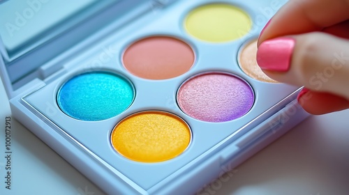 hand holding eyeshade