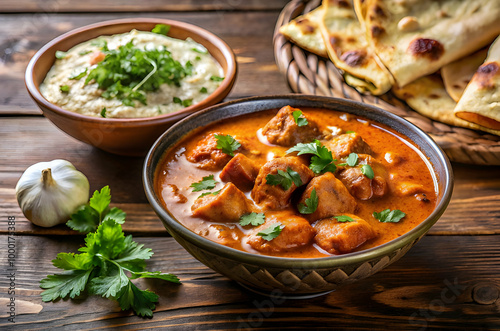 A bowl of creamy Butter Chicken, a popular Indian curry dish