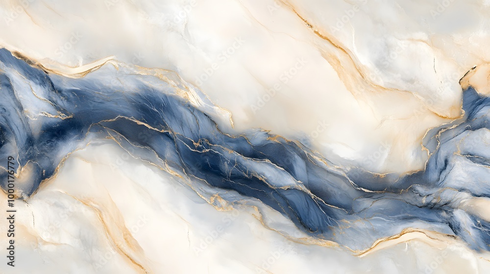 Naklejka premium Marble, Marbled, Blue and White, Abstract Image, Texture, Pattern Background, Wallpaper, Smartphone Cover and Screen, PC, Laptop, 9:16 and 16:9 Format