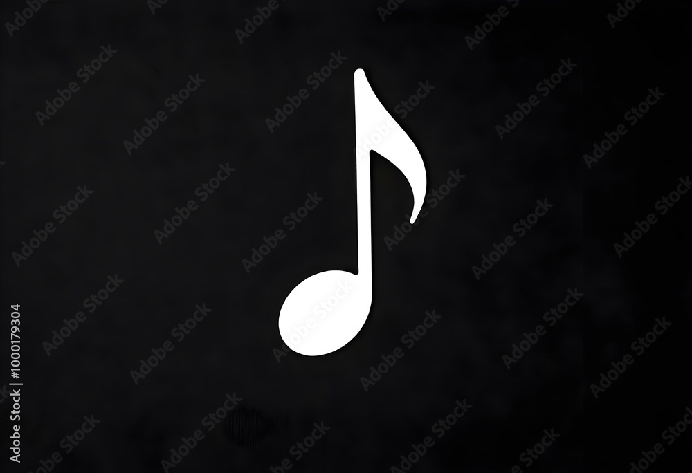 white musical note on black create with ai white musical note on black create with ai