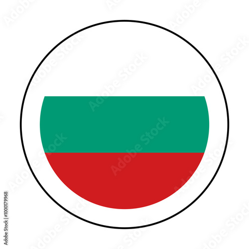 A round icon in the colors of the Bulgarian flag. Free Download A round icon in the colors of the Bulgarian flag.
