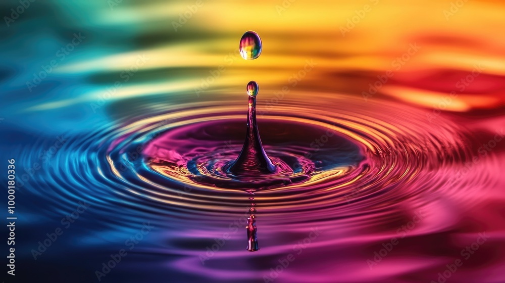 Colorful water drop Colorful water drop