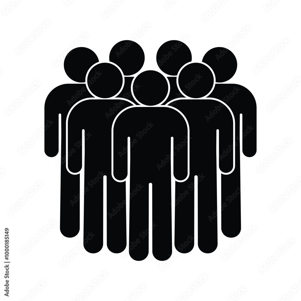 group of people icon, crowd of stickmen, isolated, stick figure people, human silhouettes pictograms group of people icon, crowd of stickmen, isolated, stick figure people, human silhouettes pictograms