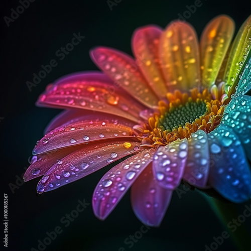 water drops on flower