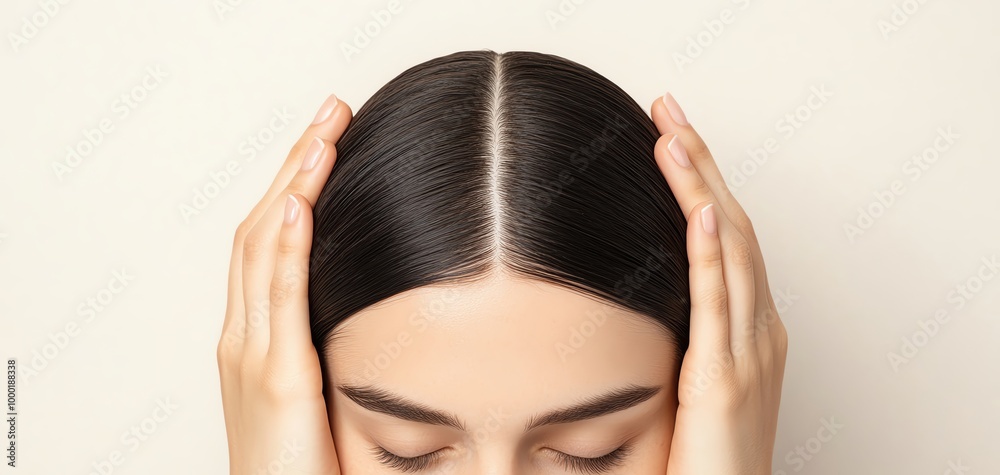 A woman covers her ears, expressing frustration or stress, isolated background. A woman covers her ears, expressing frustration or stress, isolated background.