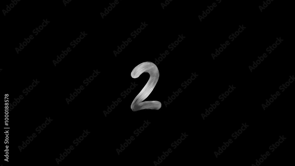 Stop motion animation of digit or number “2” in animated hand-drawn style Stop motion animation of digit or number “2” in animated hand-drawn style
