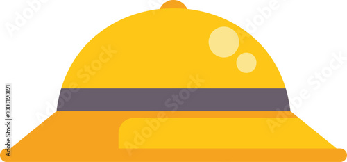 This yellow pith helmet is perfect for protecting your head from the sun
