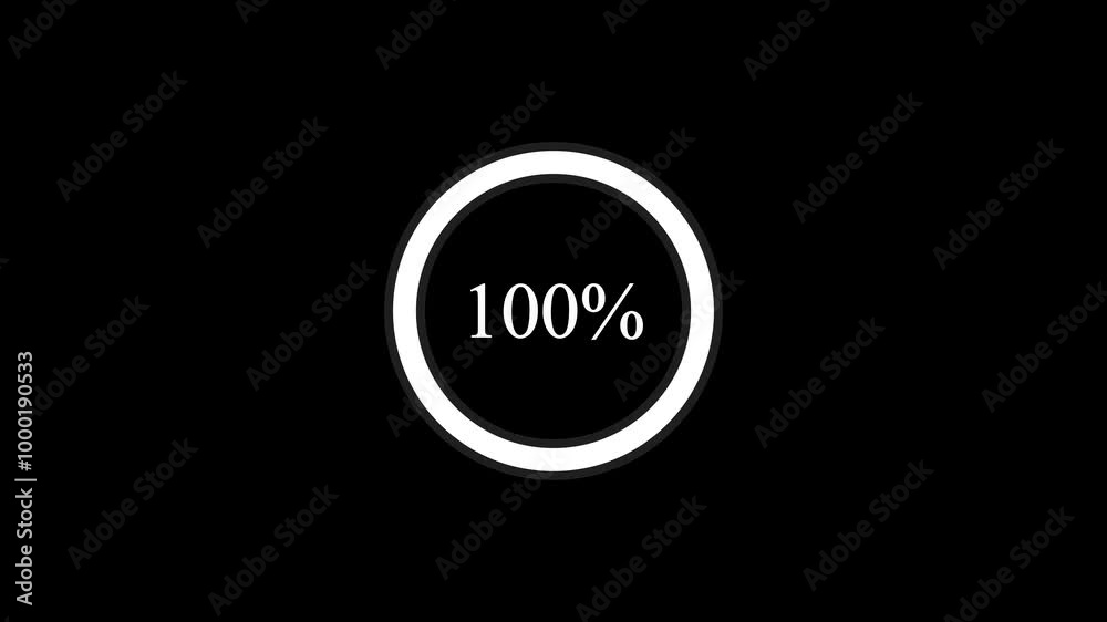 4K Video Loading Round Bar Progress Round Animation on Black Background. 4K Video Loading Round Bar Progress Round Animation on Black Background.