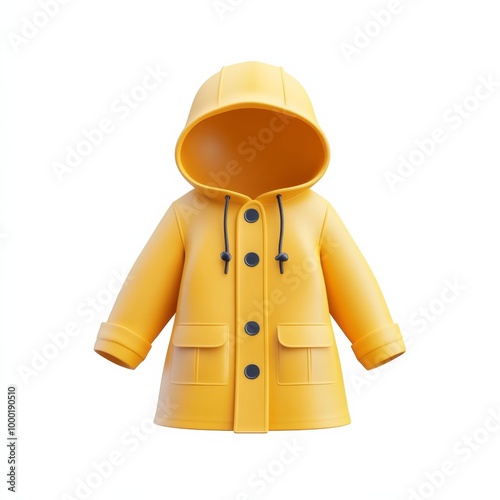 raincoat 3d icon in cartoon style