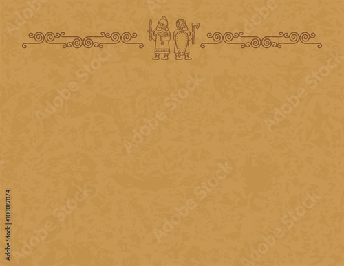 Medieval Background Template - Spiral, Lines, Vikings Header