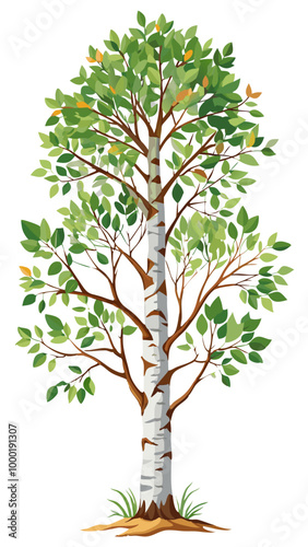 bushy design And a Green tree