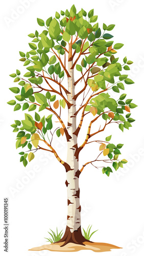 bushy design And a Green tree