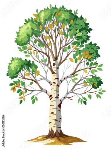 bushy design And a Green tree