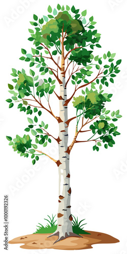 bushy design And a Green tree