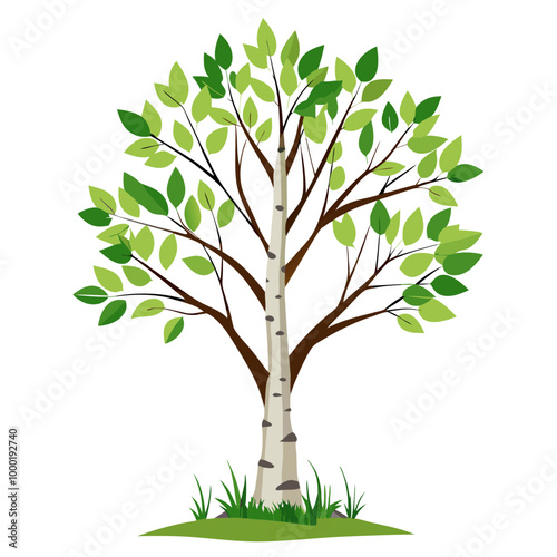 bushy design And a Green tree