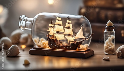 Sailing Dreams in a Glass Horizon. photo