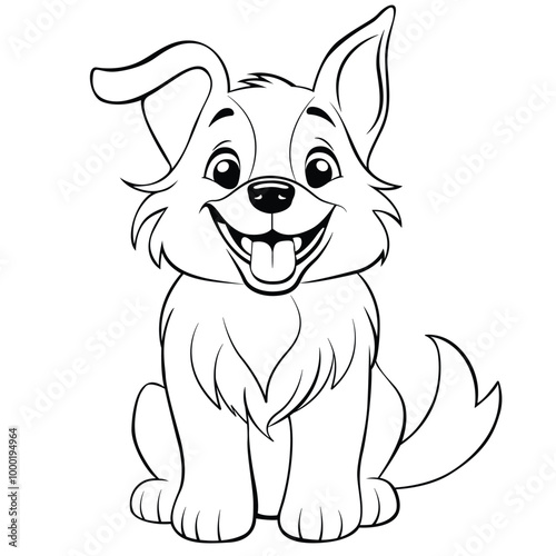 happy dog coloring pages