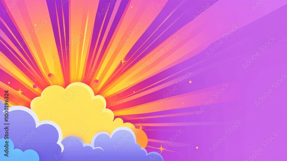 cartoon art background with vibrant rays of light and explosion effect cartoon art background with vibrant rays of light and explosion effect