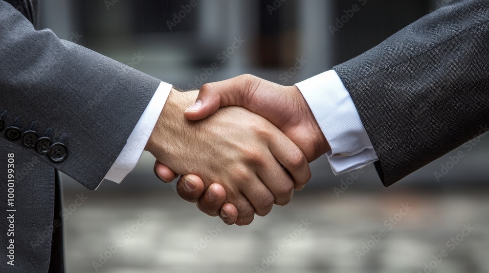 Close-up of a firm handshake. Close-up of a firm handshake.