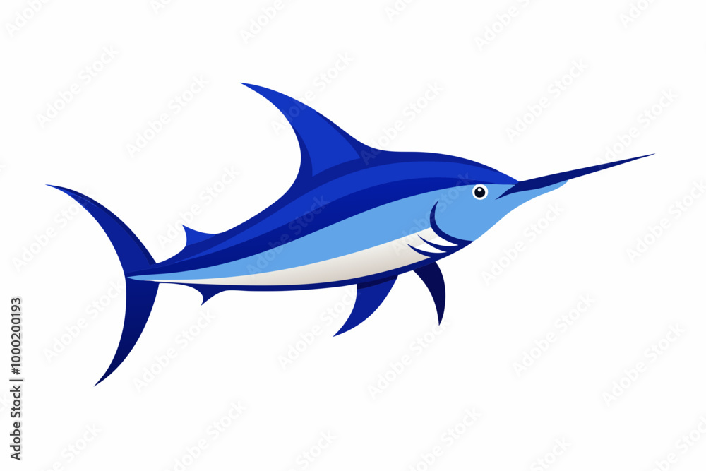 Obraz premium Blue marlin fish creative vector illustration