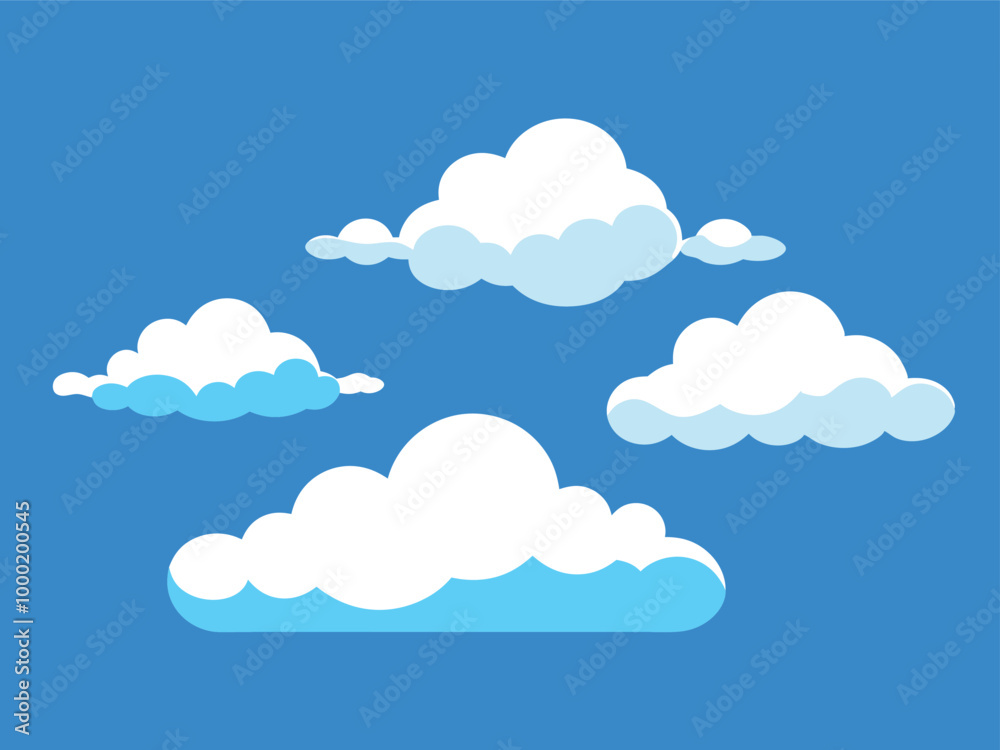 Cloud vector pack, flat cloud illustration set.
Cloud vector pack, flat cloud illustration set.