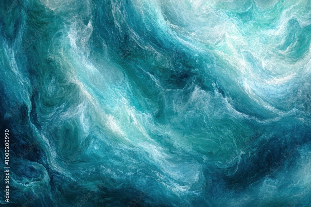Obraz premium Abstract Blue and White Swirling Texture