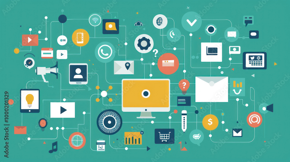 A visual breakdown of a multi-channel digital marketing campaign, showing how different platforms work together. A visual breakdown of a multi-channel digital marketing campaign, showing how different platforms work together.