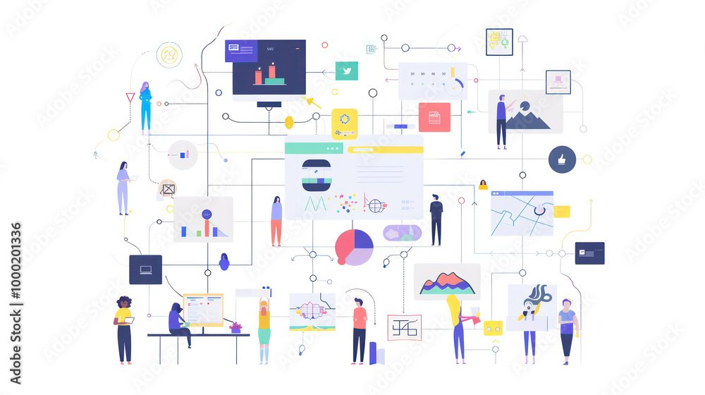 A visual breakdown of a multi-channel digital marketing campaign, showing how different platforms work together. A visual breakdown of a multi-channel digital marketing campaign, showing how different platforms work together.