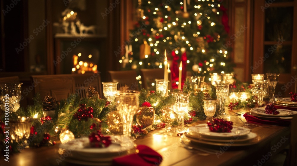 Festive Table Setting with Natural Decor Festive Table Setting with Natural Decor